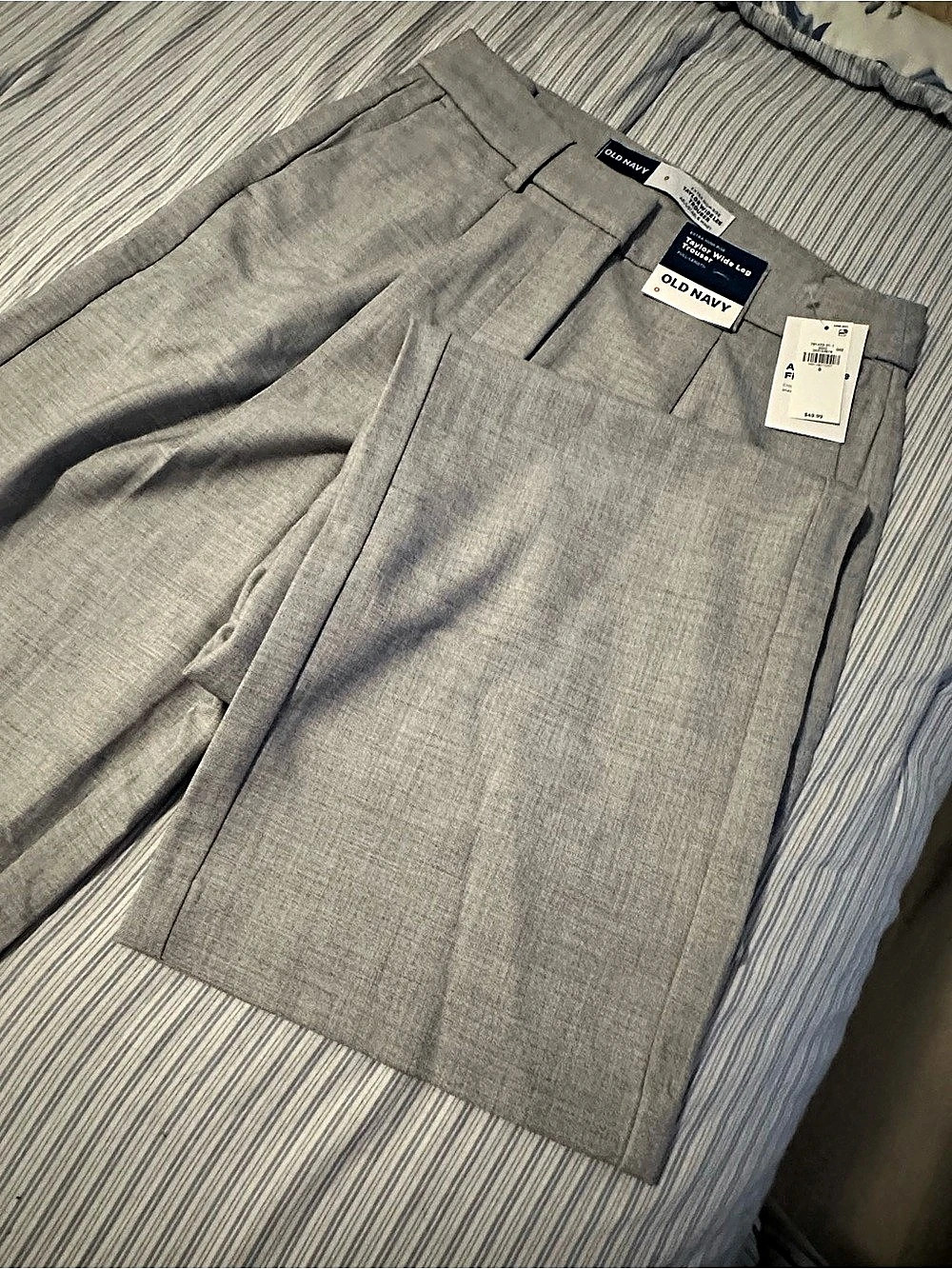 Old Navy Extra High-Rise Taylor Wide Leg Trouser Gray Size 0